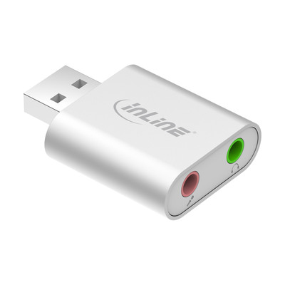 InLine® USB Audio Soundadapter, Mini Aluminium Gehäuse (Produktbild 1)